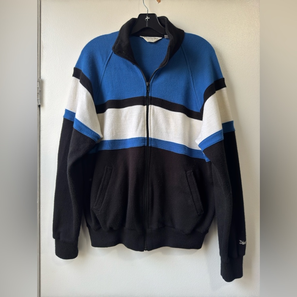Vintage Christian Dior Monsieur Men’s Full Zipper Sweatshirt Sz L
